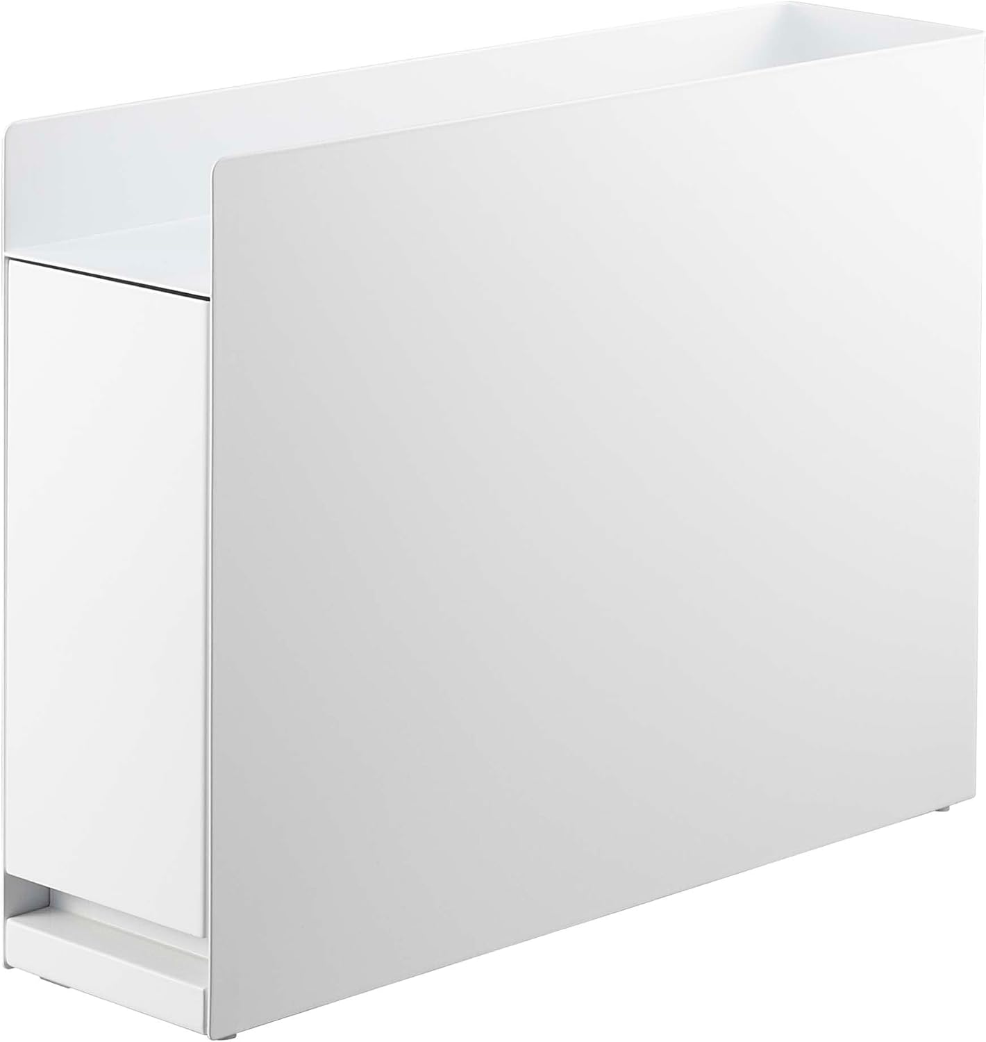 【 完成品 ストッパーのみ要取付 】 隠せる 調味料ラック ホワイト 約W12.5&times;D50~93&times;H36.7cm コンロ横 調味料ホ