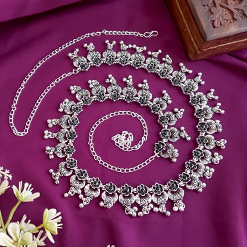 Efulgenz Indian Oxidized Jewelry Belly Chain Antique Boho Bohemian Retro Vintage Floral Waist Chain Waist Belt Kamarbandh Costume Body Jewelry for Women2