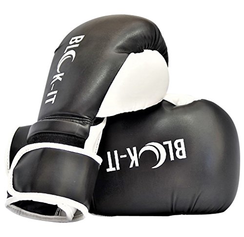 Blok-iT Guantes de Boxeo Especialista en Equipo para Boxeo Pro (Negro, 6oz (Tamaño del niño)