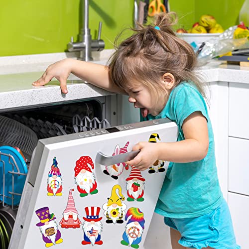 30 imanes decorativos de gnomo para refrigerador miniatura 4