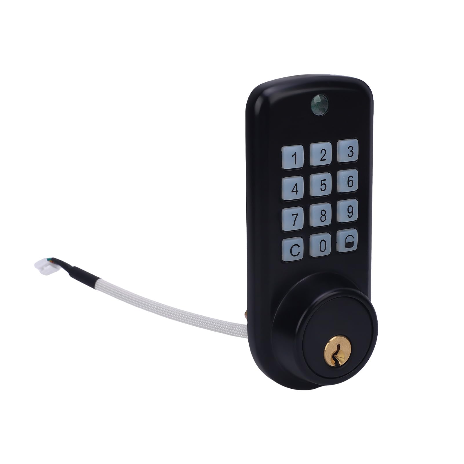 Pongnas Cerradura Inteligente, Entrada sin Llave, 35-55mm, for Puertas con | Teclado Electrónico de Aleación de Zinc, Acceso con Contraseña y Llave, para Puertas de Madera y Acero en Hogar u Oficina