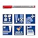 STAEDTLER Lumograph Non-Permanent Wet Erase Marker Pens, Medium Tip Refillable Colored Markers, 8 Pack, 315 WP8