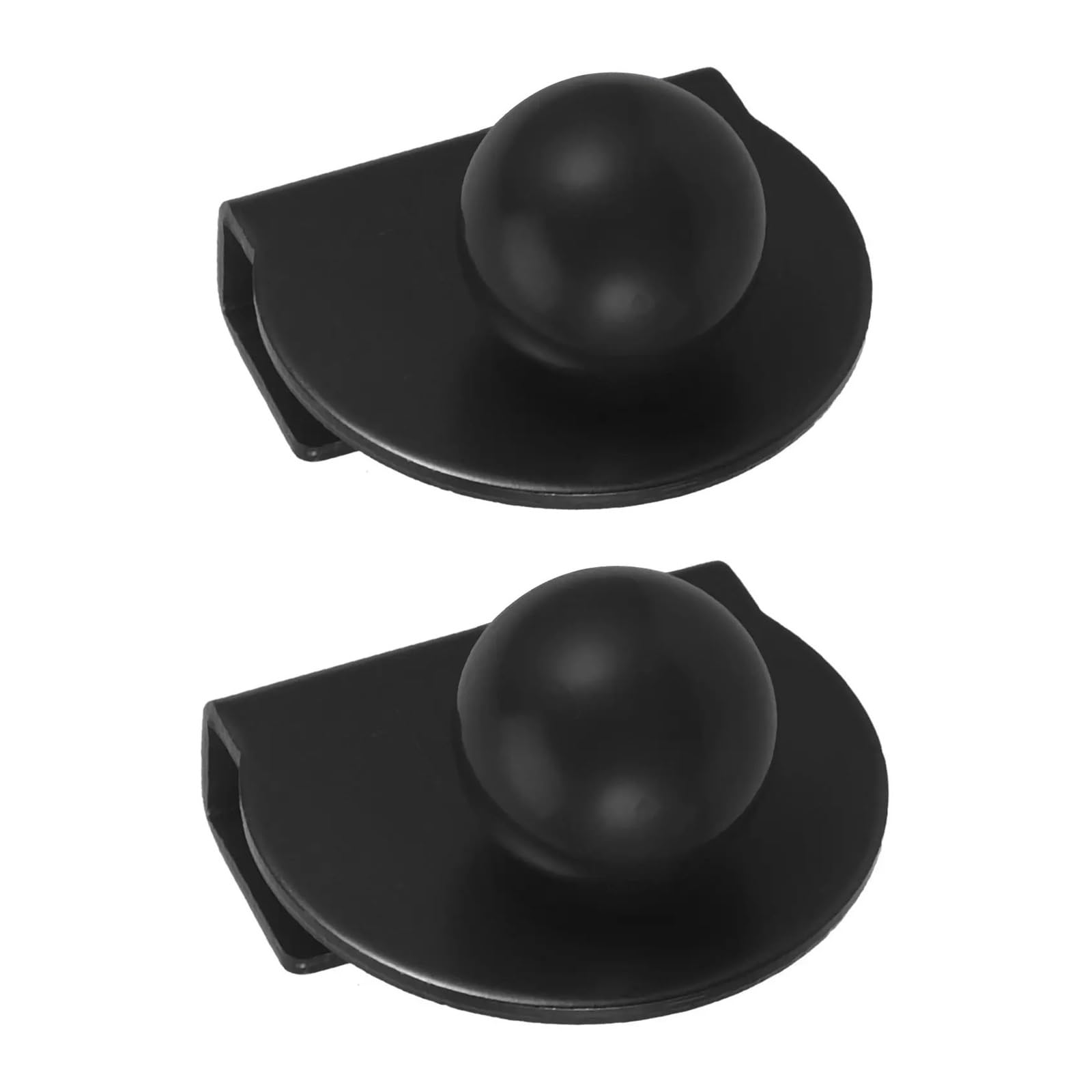 PPQIRU 2Pcs Black Glass Door Pull Handle Sliding Shower Knobs for 5-8Mm Thick Bathroom Cabinet Display Case No Drill for Shower Door
