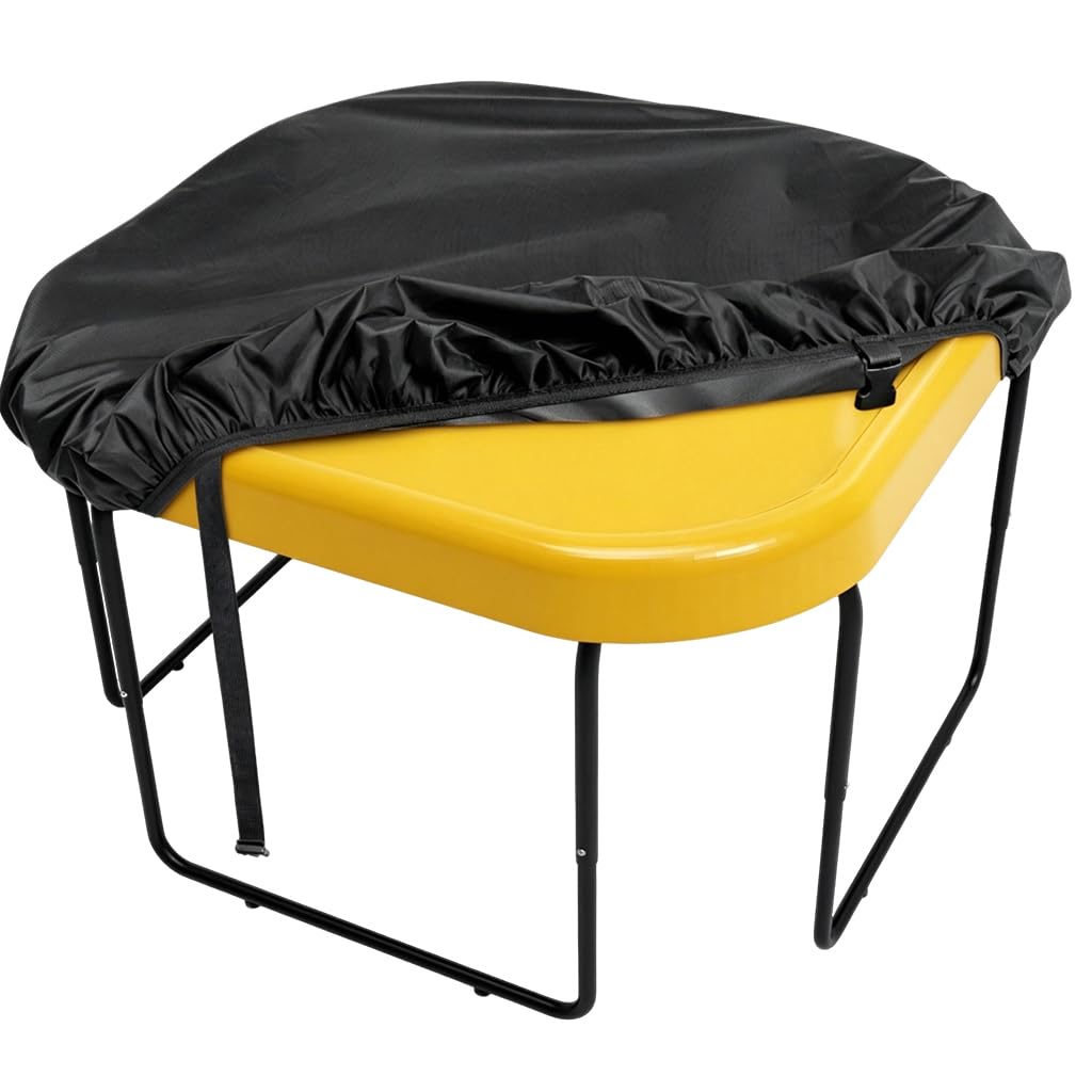 100x100x10cm Tough Tray Cover, Tough Tray Protective Material Waterproof Anti Mould Resistant Lightweight Black with Straps for Universal Fit To Any Tough Tray Size