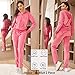 Yasumond Womens Velour Tracksuit Set Soft Sports Joggers Outfits 2 Pieces Sweatsuits Zip Up Hoodies and Sweatpants (Coral, S)