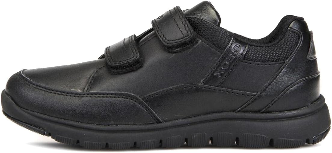 Geox Xunday BOY 3, Sport Sneaker Shoe, Blk Oxford, 39 EU/6 M US Big Kids, Black