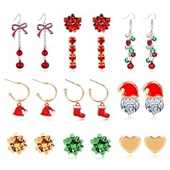 S-10Pairs Christmas Earrings