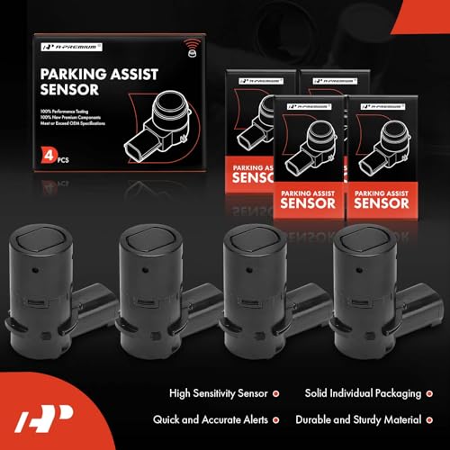 Image of A-Premium 4-PC Reverse Backup Parking Assist Sensor Compatible with Select Nissan Models - Titan 2004-2008 2010, Armada 2005-2007, Replace# 259947S200