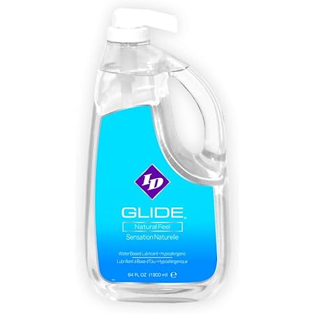 ID Lubricants Glide Natural Feel Water-Based Personal Lubricant, Unflavored, Unscented, 64 Fl Oz, (Pack of 1)