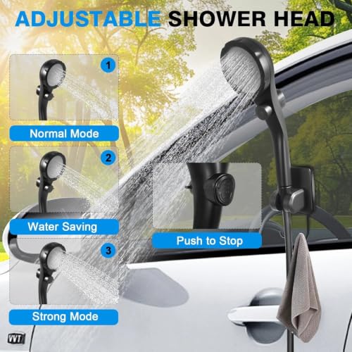 Camping Shower Kit con Jarra Rodante de Agua de 7.4 Gal (28L) y Bomba de Ducha de 6000mAh miniatura 5