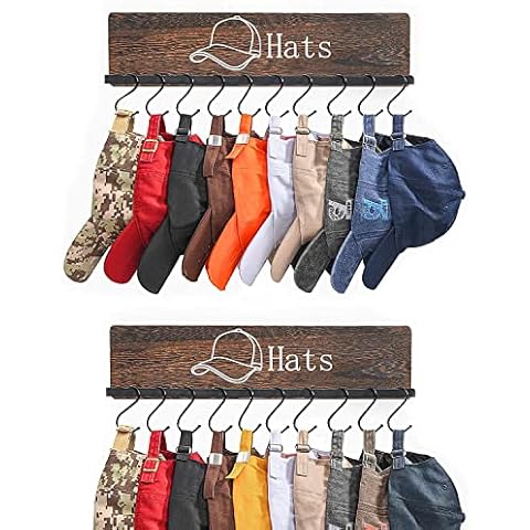 FANGSUN Wooden Hat Rack for Wall with 20 Hooks Cover