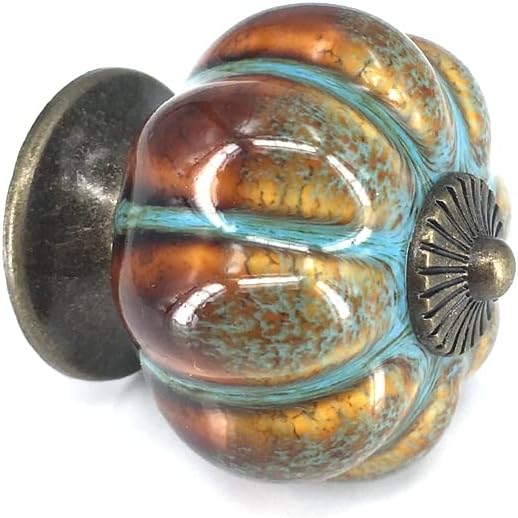 4pcs pumpkin Ceramic knob for Kids/Children, Kitchen Furniture Ceramic Cabinets Cupboard knob and handles
