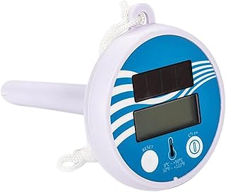 Prettyia Solar Powered Swimming Pool Thermometer,Digital Pool Thermometer Sinking, Floating Thermometer Easy Read for Swimming Pool, Spas,Hot Tubs