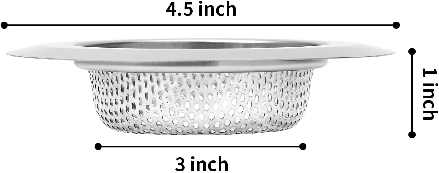 2 Pack Kitchen Sink Strainer,Stainless Steel Sink Strainers for Kitchen