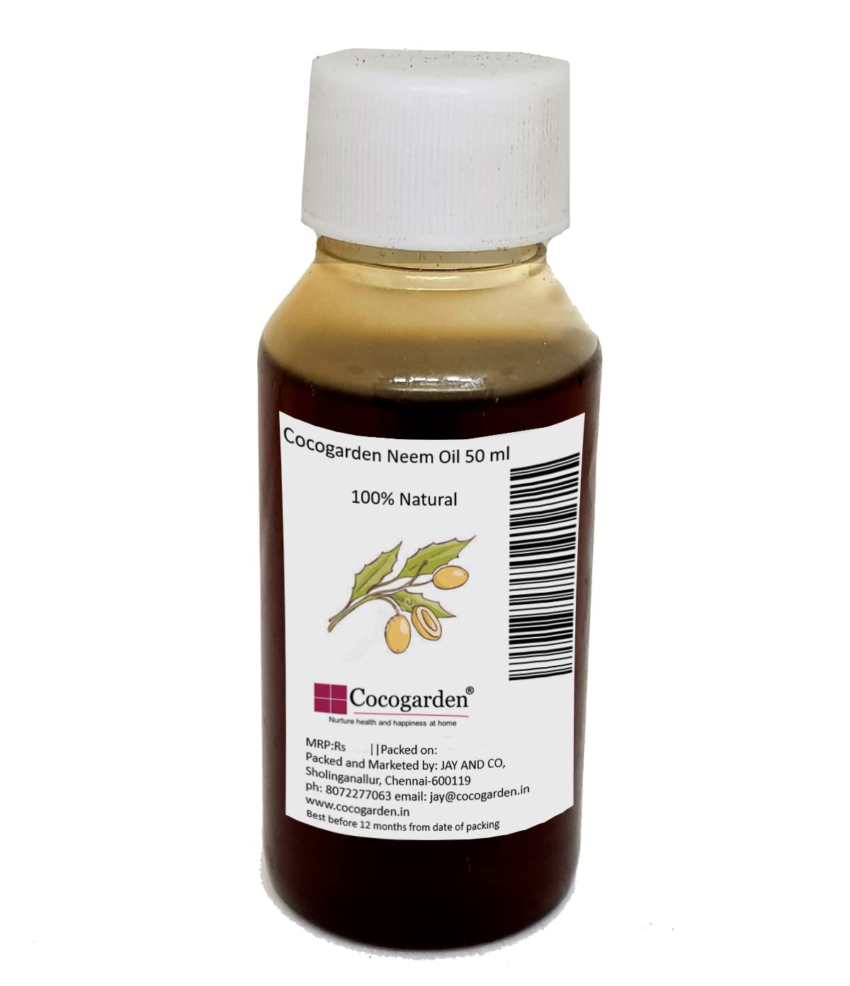 Cocogarden Pure Cold Pressed Neem Oil Spray for Plants in Garden, Natural Pesticide fungicide - 50 ml (B07CDDNMRD) Amazon Price History, Amazon Price Tracker
