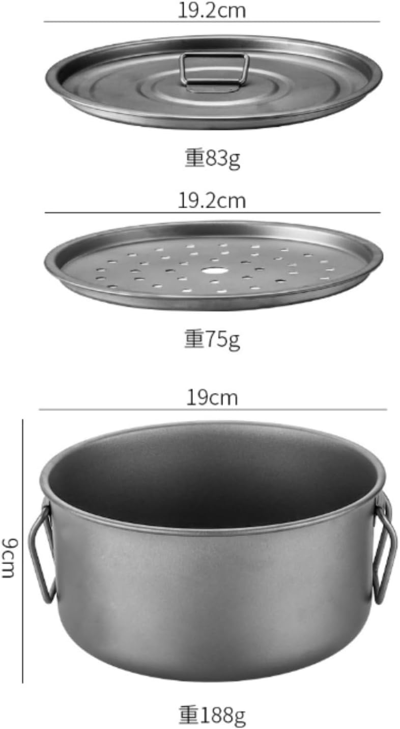 キャンプクッカー1800ml登山用鍋 調理器具 折り畳み式 軽量