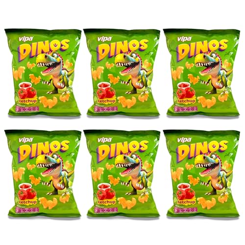 Vipa Dinos - Maischips mit Ketchupgeschmack (6x25g)