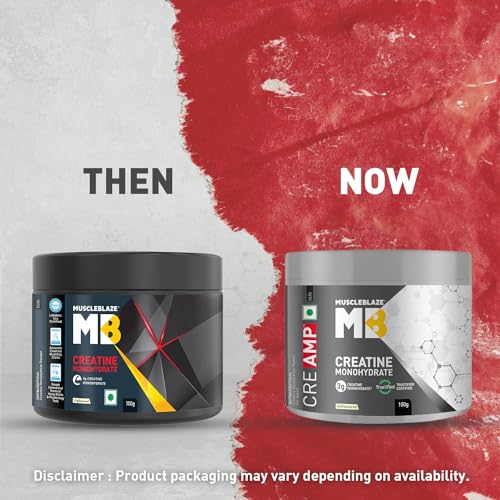 MuscleBlaze Creatine Monohydrate CreAMP™, Trustified Certified Creatine (Unflavoured, 100 g / 0.22 lb, 33 Servings) - Image 3