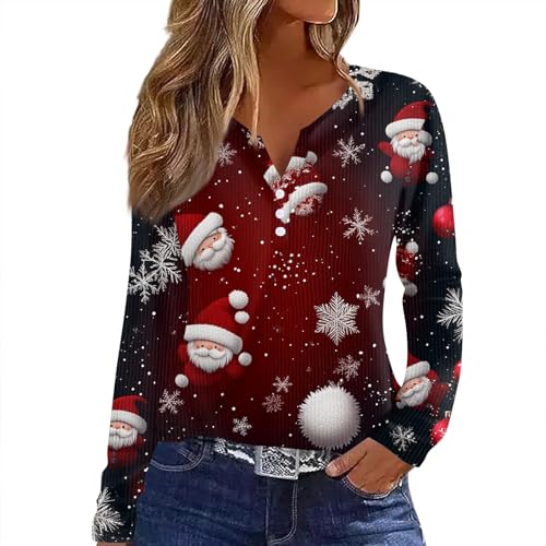 Top femme chic bordeaux taille L pull haut manches longues décontracté