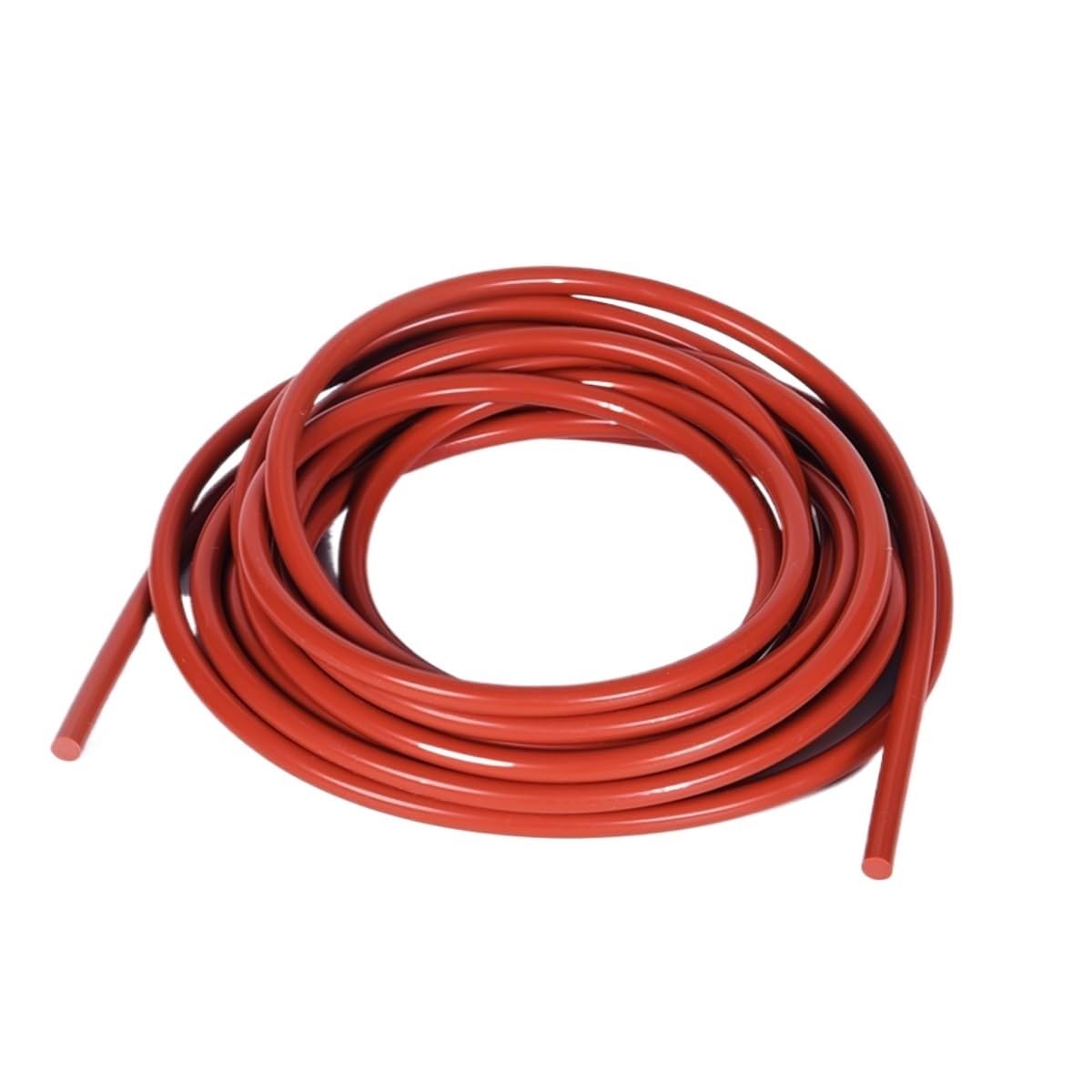 Striscia di guarnizione in schiuma di silicone, solida gomma siliconica, guarnizione ad anello rosso, diametro 1-30 mm, lunghezza 1-10 m (diametro 5,5 mm x 5 m)