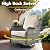 CAODOC Patio Furniture Sets with Fire Pit Table,6 Pieces All Weather PE Wicker Conversation Sofa,Outdoor Furniture Grey Wicker beige Cushion