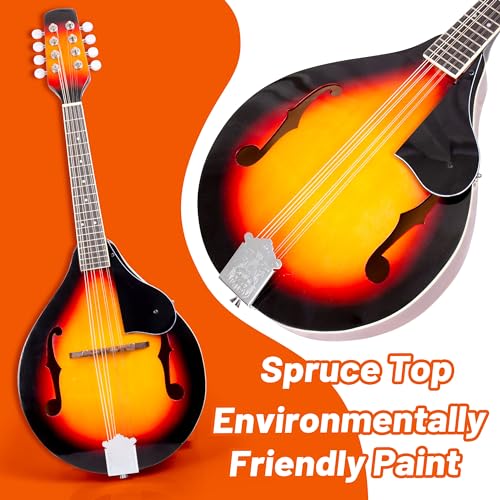 image for LOMUTY A Style Mandolin Instrument, 8 String Acoustic Mandolin, Useful