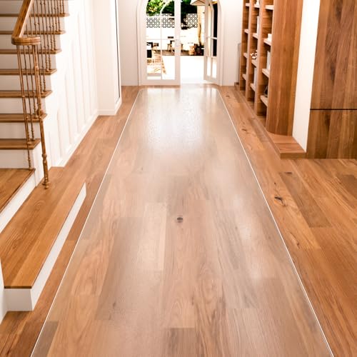 Clear Runner Rug 3x10 for Hallway Non Slip Waterproof Vinyl Carpet Protector Plastic Floor Mat Runner for Kitchen Entryway Laundry Indoor Outdoor High Traffic Areas