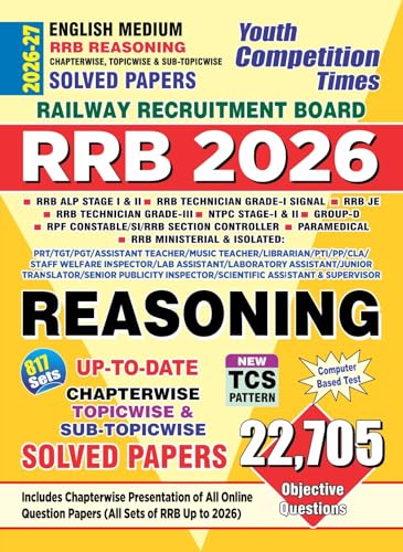 Image of RRB Reasoning Chapterwise Solved Papers English Medium 2026