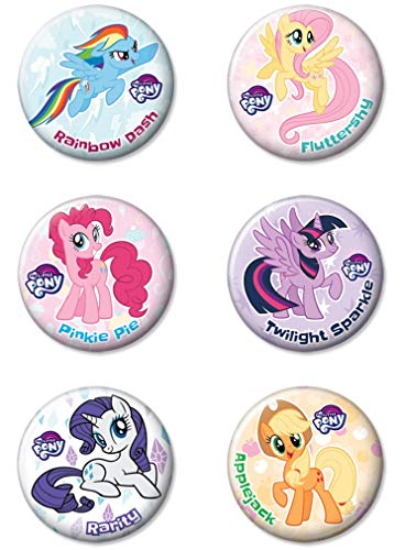 Ata-Boy My Little Pony Character Assortment Set of 6 1.25\" Collectible Buttons