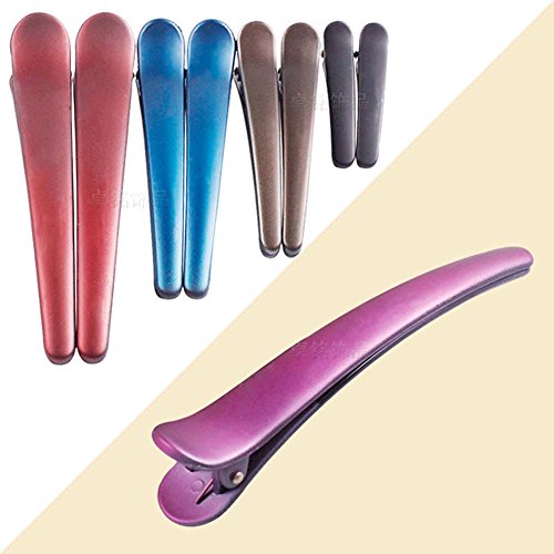 12PCS Pinzas de Pelo Profesional para Salón de Peluquería, Clips para Cabello Multicolor de Plástico y Metal, Pinzas Cocodrilo (4.9CM) miniatura 5