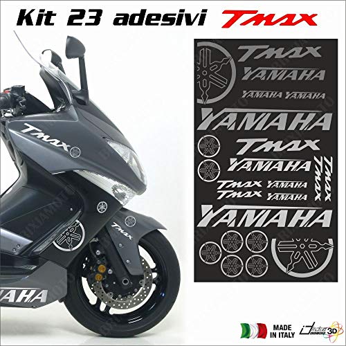 FOGLIO ADESIVI CARENA GRIGIO FITS COMPATIBILE CON YAMAHA T-MAX 500 01-11 T-MAX 530 12-18