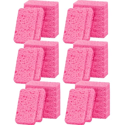 Image of 36 - Pack Non-Scratch Scrub Sponges - Sponges for Dishes and Washing Dishes, Cleaning Sponges for Kitchen Home and More（Pink）