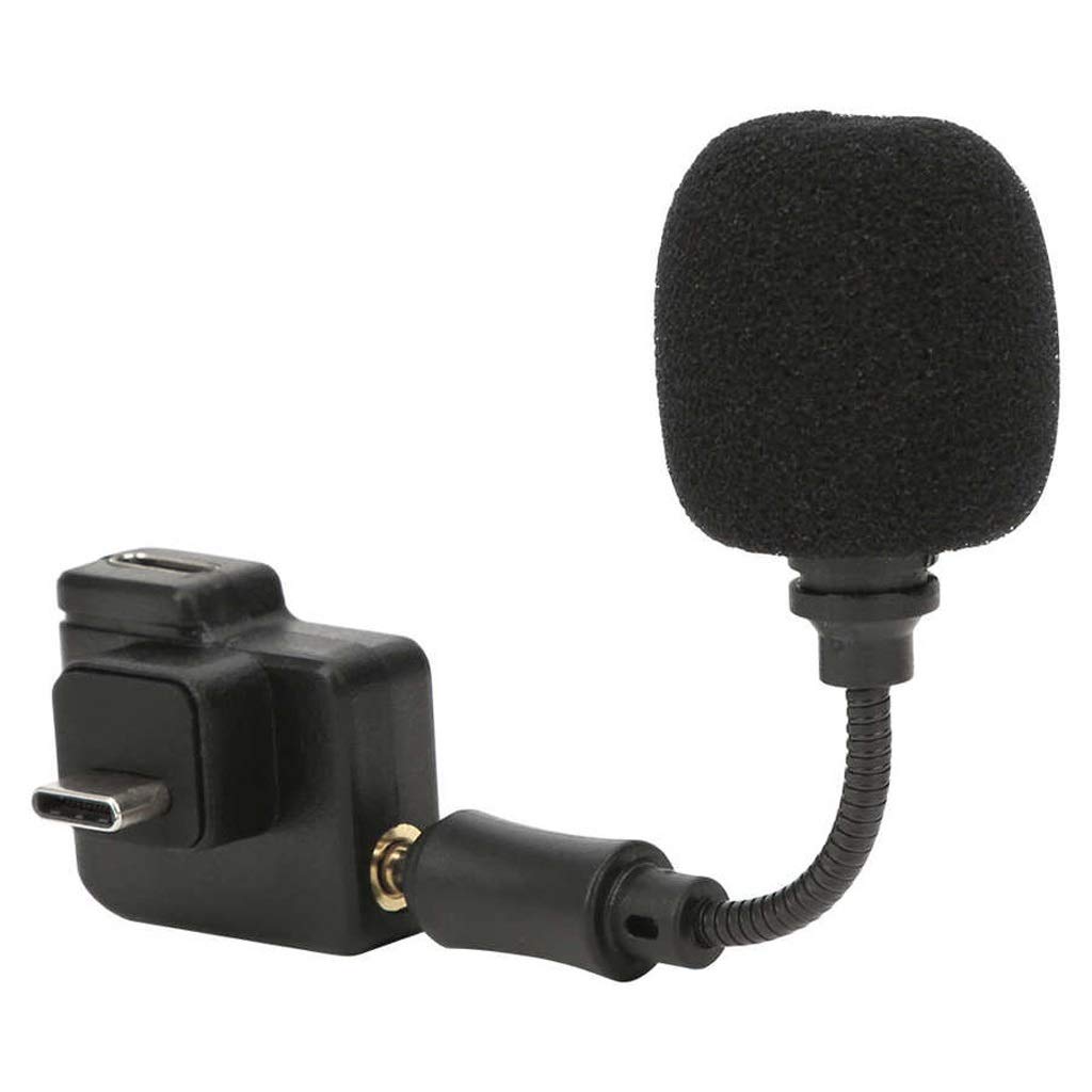Adaptateur micro USB-C double jack avec microphone intégré pour vlog