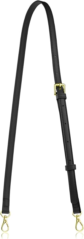 Allzedream Leather Purse Strap Replacement Crossbody Handbag Long Adjustable (Black)