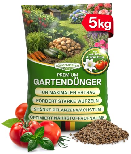 DÜNGEMEISTER Premium Gartendünger 5 kg gegen mickrige Ernte...