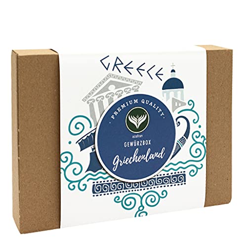 Azafran Griechenland BIO Gewürze Set - Geschenkset mit 4 typisch griechischen Gewürzen - Greek...