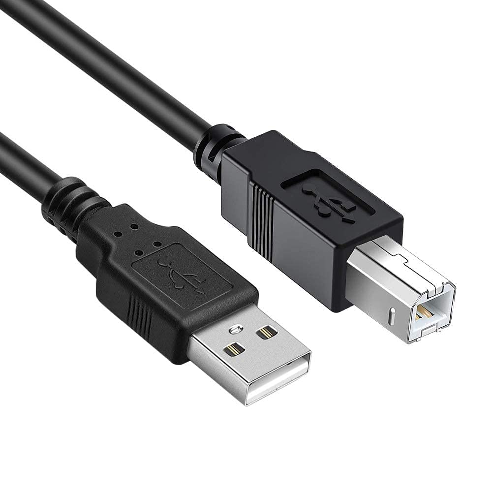 Black 1.5 Meter USB Printer Cable USB A to Male To USB B 2.0 Cable Cord Data Transfer wire for Printers, Scanner HP Canon Samsung