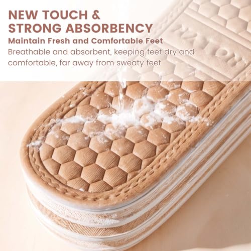 Image of 3 Pairs Super-Soft Shoe Insoles Inserts, Two-Layered Shoe Inserts of Foam, Breathable, Sweat-Absorbent, Memory Foam Shoe Insert Insoles for Any Shoes (Women 8.5-11 Men 7.5-10)