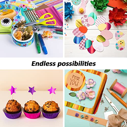 40 Sheets Holographic Card Stock Paper 20 Colors Assorted Intense Refelective Cardstock 250Gsm For Smart Die Cutting Machine, Scrapbook, Diy Crafts #TOP5