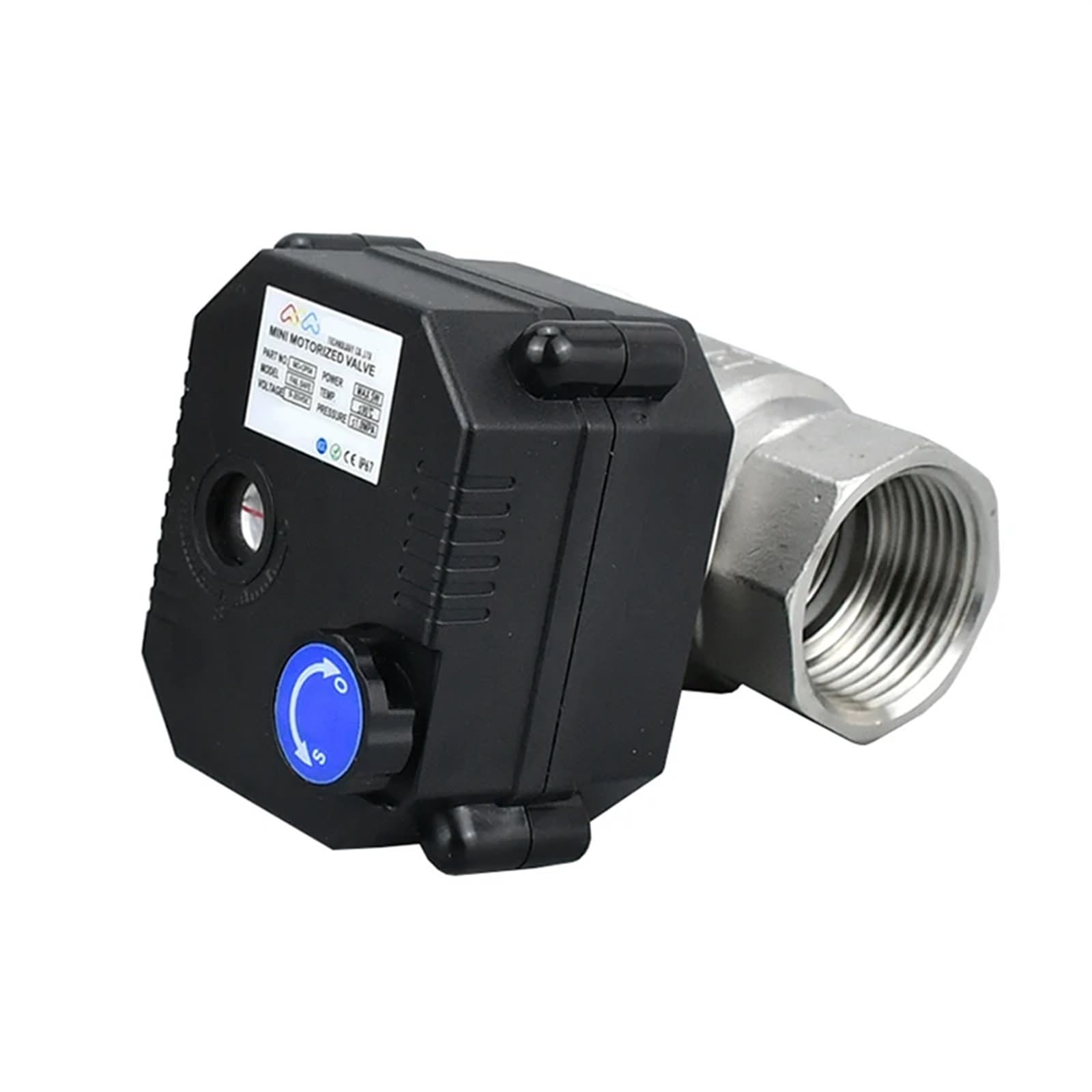 Elektryczny zawór kulowy ze stali nierdzewnej 9VDC-CR02, DN32, 1/2", 3/4", 1", 1-1/4", wodoszczelny, z przełącznikiem ręcznym, DC12 V, DC24 V, DC9-36