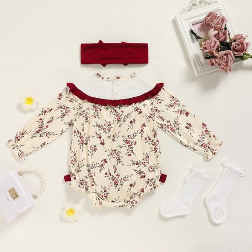 Image of GRNSHTS Baby Girl Birthday Cake Smash Outfit Toddler Girl My 1st Birthday Romper Tutu Skirt with Headband Clothes Set