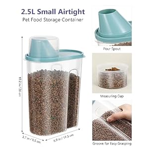 Collapsible Dog Food Container with Casters Scoop and Small Pet Food Container Keeps Up to 20lbs Dry Dog Food Fresh grey Cucciolini Doodles Collapsible dog food container with casters scoop and small pet food container keeps up to 20lbs dry dog food fresh grey cucciolini doodles