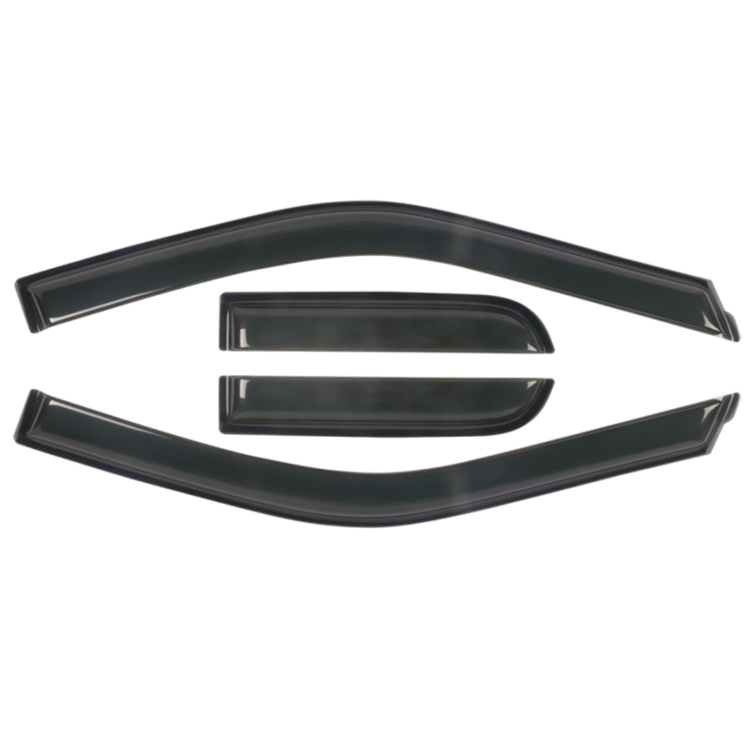 CHYKORLA 4 PCS Rain Guards Fit for 2015-2024 Ford F150 SuperCab, 2017-2020 Ford F-150 Raptor, 2017-2024 Ford F250/F350 Super Duty SuperCab, Outside Mount Side Window Visors, Vent Deflectors Shades