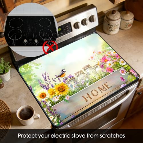 Image of Nuxovilar Home Floral Crate Stove Cover Diatom Mud 28.65x20.47 In