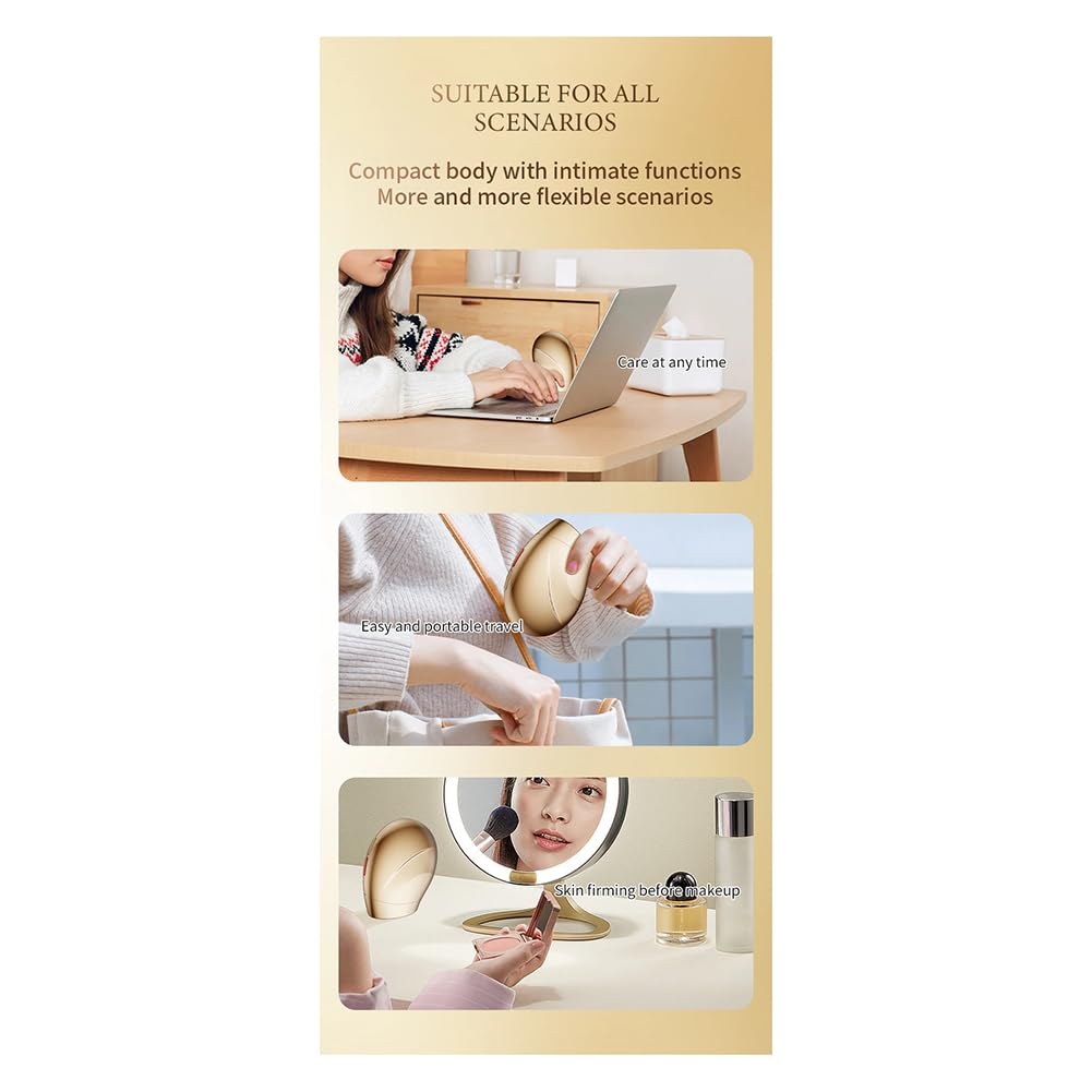 Máquina de spa de radiofrecuencia para eliminar arrugas, piel y cara, dispositivo de cuidado de belleza, colágeno, fácil de usar, color dorado
