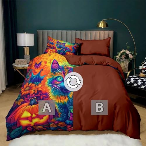 Housse de couette douce avec fermeture éclair 240x220 cm brune