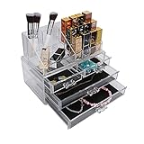 ❀ 【ORGANIZADOR DE MAQUILLAJE A PRUEBA DE HUMEDAD】 Hecho de material PS, duradero y resistente a la humedad, perfecto para guardar cosméticos en el baño húmedo.