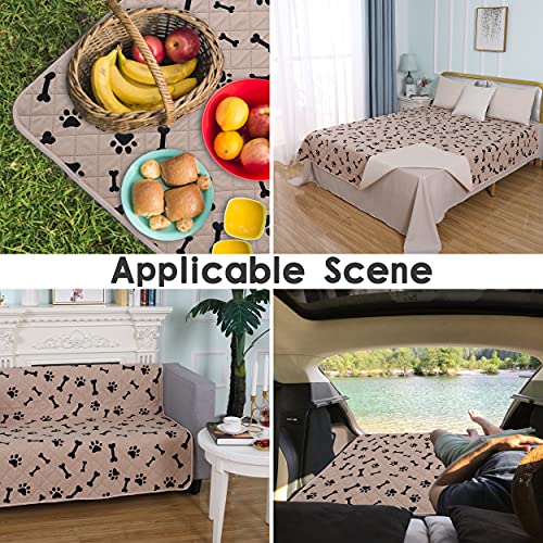 Image of Waterproof Dog Bed Cover - nanbowang Pet Blanket Sofa Couch Furniture Protector for Kids Children Dog Cat, Reversible (40x50 Inch Pack of 1, Beige)