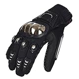 Umora バイクグローブ プロテクター 保護 滑り止め マジックテープ （ブラック M）