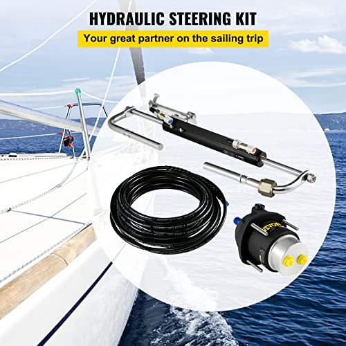 Image of VEVOR Hydraulic Outboard Steering Kit 90HP Marine Hydraulic Steering System